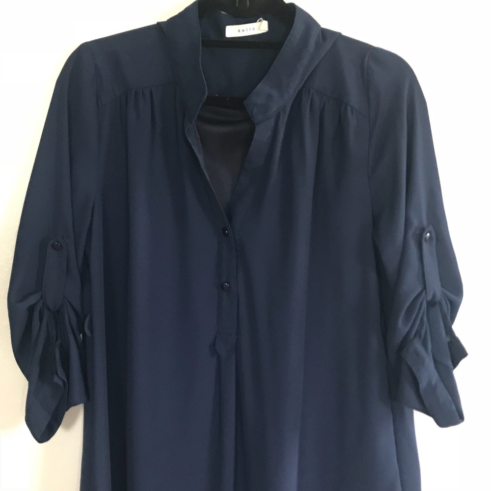 Entro Navy Shirt Dress